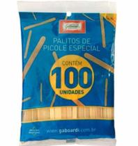 Pacote com 100 palitos de picolé - Gaboardi
