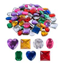 Pacote com 100 Pedras Adesivas de Joia Super Z Outlet 2,5 cm Pacote com 100 Pedras Adesivas de Joia Super Z Outlet 2,5 cm