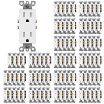 (pacote com 100) Tomada de tomada de parede CML de 15 ampères Decor, branca