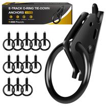 Pacote com 12 âncoras de amarração E-Track O-Ring para motocicletas e carga Pacote com 12 âncoras de amarração E-Track O-Ring para motocicletas e carga