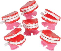 Pacote com 12 brinquedos Wind Up Teeth Chomping & Chattering Teeth