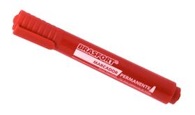 Pacote com 12 Canetas de Marcação Vermelha Brasfort