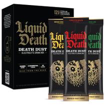 Pacote com 12 Electrolyte Death Dust Liquid Death com 3 sabores