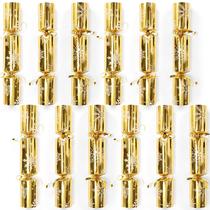Pacote com 12 lembrancinhas de festa de Natal JOYIN Gold Snowflake Design Pacote com 12 lembrancinhas de festa de Natal JOYIN Gold Snowflake Design