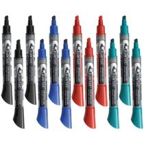 Pacote com 12 marcadores apagáveis a seco Quartet EnduraGlide Chisel Tip