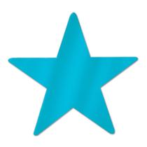Pacote com 12 recortes Beistle Turquoise Metallic Star Pacote com 12 recortes Beistle Turquoise Metallic Star