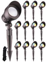 Pacote com 12 refletores LED de paisagem LEONLITE 5W 12V IP65