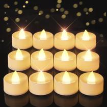 Pacote com 12 velas LED sem chama Homemory com temporizador 6H