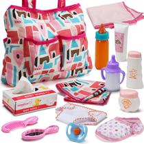 Pacote com 14 acessórios para bonecas Bakatatoyz Feeding Caring