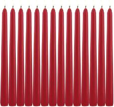 Pacote com 14 velas altas vermelhas cônicas Wfmolcand 25 cm sem perfume