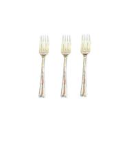 Pacote Com 144 Un Mini Garfo Prata Luxo Descartável 10Cm