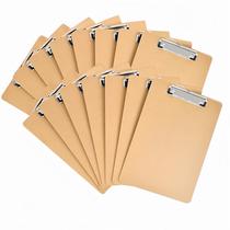 Pacote com 15 pranchetas de madeira 23 x 32 cm tamanho carta marrom Pacote com 15 pranchetas de madeira 23 x 32 cm tamanho carta marrom