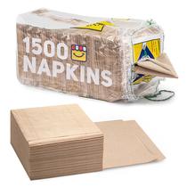 (Pacote com 1500) Brown Napkins Shop Square Kraft Paper 30x30cm