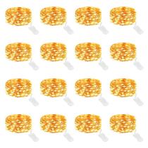 Pacote com 16 Fairy Lights Onforu, bateria branca quente de 2 m, IP67 Pacote com 16 Fairy Lights Onforu, bateria branca quente de 2 m, IP67