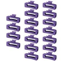 Pacote com 18 clipes Hair Claw Clips HXOGD para mulheres, cabelos grossos, roxos Pacote com 18 clipes Hair Claw Clips HXOGD para mulheres, cabelos grossos, roxos