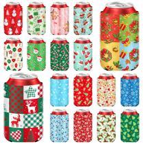 Pacote com 18 latas de Natal SEPGLITTER, mangas geladas, neoprene Pacote com 18 latas de Natal SEPGLITTER, mangas geladas, neoprene