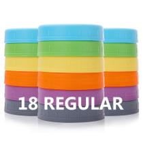 Pacote com 18 tampas de frasco de vidro AOZITA, boca normal de 70 mm, à prova de vazamentos