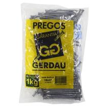 Pacote com 1kg de Prego com Cabeça Dupla 18 x 27cm Gerdau