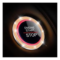 Pacote com 2 adesivos Car Bling Crystal Rhinestone Engine Start Ring