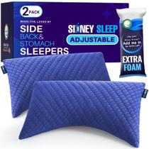 Pacote com 2 almofadas viscoelásticas ajustáveis Sidney Sleep