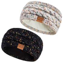 Pacote com 2 bandanas Hatromm Winter Wool para aquecedores de ouvido femininos Pacote com 2 bandanas Hatromm Winter Wool para aquecedores de ouvido femininos