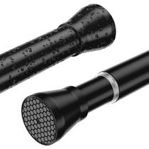 Pacote com 2 barras de cortina de chuveiro ajustáveis de 76 a 163 cm, preto QINGYUN