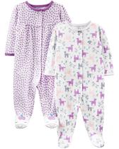 Pacote com 2 bebês para meninas com pés de algodão Sleep and Play Simple Joys