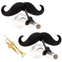 Pacote com 2 bigodes Brasstache Trumpet-Stache XL