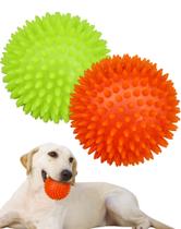 Pacote com 2 bolas de brinquedo Dog Spike Ball Pweituoet 3.5 Spike Dog Balls