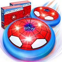 Pacote com 2 bolas de futebol Hover Soccer Ball HopeRock Red Racer com luzes LED para crianças Pacote com 2 bolas de futebol Hover Soccer Ball HopeRock Red Racer com luzes LED para crianças