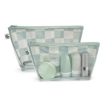 Pacote com 2 bolsas de viagem Tiny Twinkle Mess-Proof (Sage Checkers)