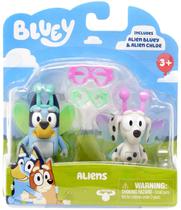 Pacote com 2 bonecos Bluey S10 Aliens Chloe com 4 acessórios