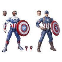 Pacote com 2 bonecos de ação Marvel Legends Series Captain America