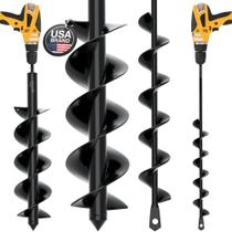 Pacote com 2 brocas Auger Drill Bit Sproot Garden, 4x40 e 9x40 cm para plantar Pacote com 2 brocas Auger Drill Bit Sproot Garden, 4x40 e 9x40 cm para plantar