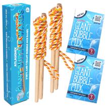 Pacote com 2 bubble Wand Atlasonix Giant de madeira com recarga de 7,6 L Pacote com 2 bubble Wand Atlasonix Giant de madeira com recarga de 7,6 L