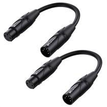 Pacote com 2 cabos de iluminação DMX de 5 pinos a 3 pinos Cable Matters de 15 cm Pacote com 2 cabos de iluminação DMX de 5 pinos a 3 pinos Cable Matters de 15 cm