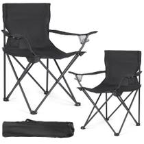 Pacote com 2 cadeiras de acampamento WUROMISE Portable Steel Frame 88x88cm