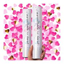 Pacote com 2 canhões de confete Gender Reveal PrimePure Heart Shape Pacote com 2 canhões de confete Gender Reveal PrimePure Heart Shape