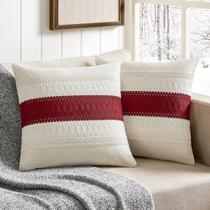 Pacote com 2 capas de almofada de Natal Boho de algodão ZeeMart 46x46 cm