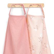 Pacote com 2 capas de amamentação Haleeone, musselina, algodão, rosa floral