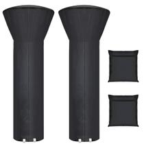 Pacote com 2 capas de aquecedor de pátio à prova d'água para uso externo 89x84x48cm Pacote com 2 capas de aquecedor de pátio à prova d'água para uso externo 89x84x48cm