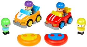 Pacote com 2 carros de corrida Toy Amazon Basics Cartoon Race Car com controle remoto Pacote com 2 carros de corrida Toy Amazon Basics Cartoon Race Car com controle remoto