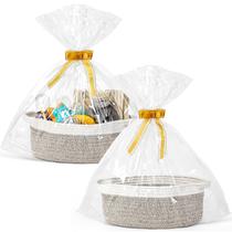 Pacote com 2 cestas de corda de algodão tecida LANDNEOO 30x20x13 cm Pacote com 2 cestas de corda de algodão tecida LANDNEOO 30x20x13 cm