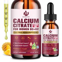 (Pacote com 2) Citrato de cálcio com gotas líquidas de vitamina D3 30 ml (Pacote com 2) Citrato de cálcio com gotas líquidas de vitamina D3 30 ml
