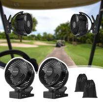 Pacote com 2 clipes magnéticos em ventilador para carrinho de golfe MAGOLFIN com 12000mAh Pacote com 2 clipes magnéticos em ventilador para carrinho de golfe MAGOLFIN com 12000mAh