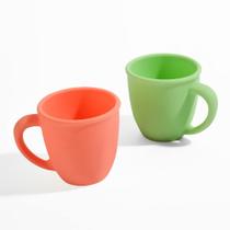 Pacote com 2 copos de treino de silicone Vemolea de 320 ml com alças