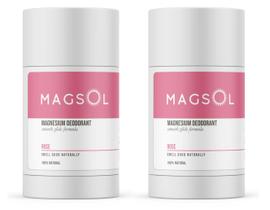 Pacote com 2 desodorantes MagSol Natural para mulheres e homens (rosa)