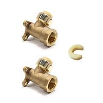 (Pacote com 2) Encaixe de latão EFIELD 3/4 Push-fit x 3/4 NPT feminino