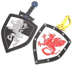 Pacote com 2 espadas e escudos de espuma (Ninja Warrior) PowerTRC