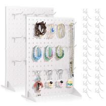 Pacote com 2 expositores Peg Board Acfunique para exposições de artesanato